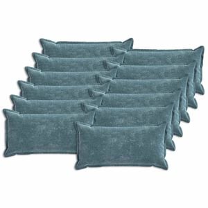 vidaXL Kussensloop 12 pcs HOUTEN Blauw 40 x 80 cm Chenille Stof