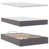 vidaXL Ottoman bed met matras 120x190 cm kunstleer grijs