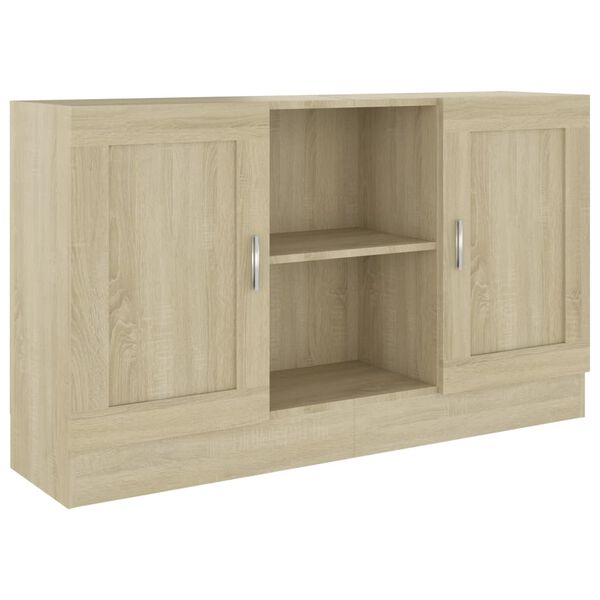 vidaXL Dressoir 120x30,5x70 cm bewerkt hout sonoma eikenkleurig