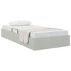 vidaXL Opslag bed met matras Lichtgrijs 100 x 203 cm Fluweel