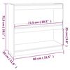 vidaXL Boekenkast/kamerscherm 80x30x71,5 cm massief grenenhout grijs