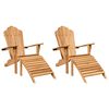 vidaXL Tuinstoelen Adirondack 2 pcs Bruin 77 x 137 x 95 cm