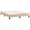vidaXL Boxspring met matras kunstleer cappuccinokleurig 140x200 cm