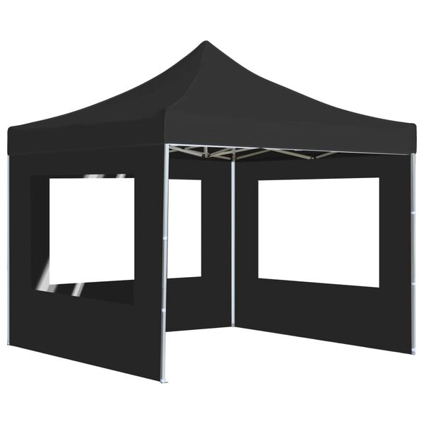 vidaXL Partytent inklapbaar met wanden 3x3 m aluminium antraciet