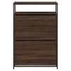 vidaXL Schoenenkast 75x34x112 cm bewerkt hout bruin eikenkleur