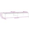 vidaXL Bedframe metaal wit 80x200 cm