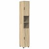 vidaXL Badkamermeubelset 5 pcs Sonoma Eiken Geperst Hout en Metaal