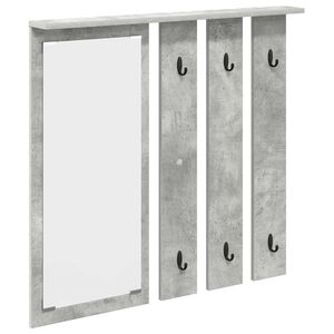 vidaXL Wandgemonteerde kapstok Muurmontage Betongrijs 84 x 10 x 80 cm