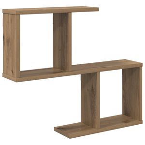 vidaXL Wandplank Artisanaal eiken 60 x 12 x 50,5 cm Bewerkt hout