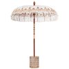 vidaXL Balinese parasol met basis Cr&egrave;me 185 x 185 x 260 cm