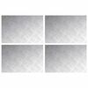 vidaXL Trapmatten 4 st 60 x 40 cm Zilver Aluminium Rechthoekig