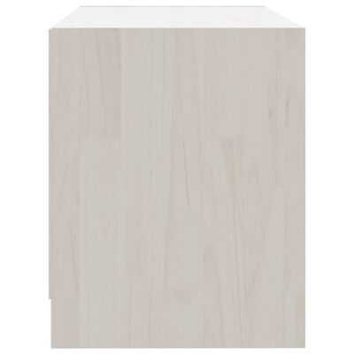 vidaXL Tv-meubel 80x31x39 cm massief grenenhout wit