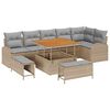vidaXL Tuin Sofa Set 9 st 8-Aantal zitplaatsen Beige en Licht Grijs