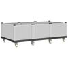 vidaXL Plantenbak met wielen 150x80x54 cm polypropeen wit