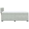 vidaXL Boxspring met matras fluweel lichtgrijs 90x190 cm