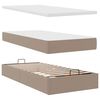 vidaXL Ottoman bed met matras 90x190cm kunstleer cappuccinokleurig