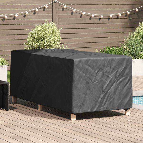 vidaXL Lounger Hoes Effen Zwart 205 x 100 x 70 cm Stof