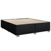 vidaXL Boxspring met matras stof zwart 180x200 cm