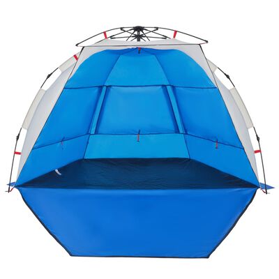 vidaXL Strandtent 2-persoons waterdicht snelontgrendeling azuurblauw