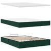 vidaXL Ottoman bed met matrassen en LED's 140x200cm fluweel