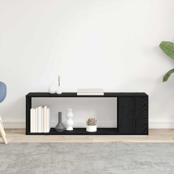 vidaXL Tv-meubelset Wandgemonteerd Zwart 100 x 24 x 63 cm Bewerkt hout