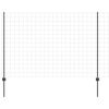 vidaXL Euro-hek met palen 10 x 1,5 m PVC-Coated Staal Grijs Mesh