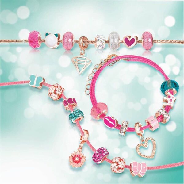 make it real 27-delige Armbandenstudioset Halo Charms Think Pink