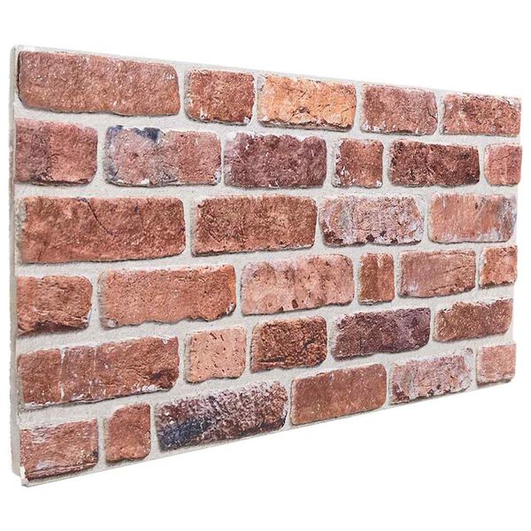 vidaXL Wandpanelen 10 st 3D 100x50 cm EPS rood