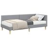 vidaXL Hoekbedframe met Matras Anders 2 st Lichtgrijs Stof