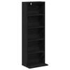 vidaXL CD Kast Zwart eiken 33 x 23,5 x 97,5 cm Bewerkt hout