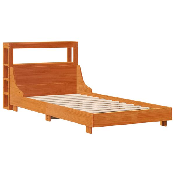 vidaXL Bedframe zonder matras massief grenenhout wasbruin 90x200 cm