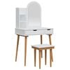 vidaXL Toilettafel Set FAUSKE 4 pcs Wit 76 x 50 x 143 cm