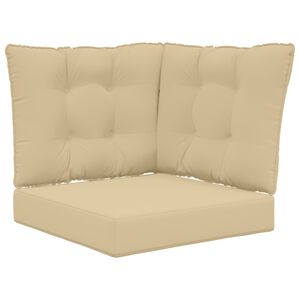 vidaXL Buiten bankkussen 3 pcs Beige Polyester