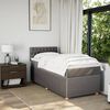 vidaXL Boxspring met matras stof taupe 80x200 cm