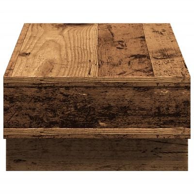 vidaXL Monitorstandaard 50x27x15 cm bewerkt hout oud houtkleurig