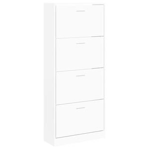 vidaXL Schoenenkast 63x24x147 cm bewerkt hout wit