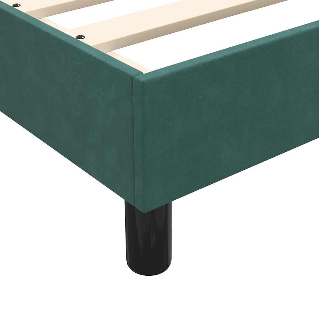 vidaXL Boxspring met matras fluweel donkergroen 120x220 cm