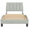 vidaXL Bedframe zonder matras "Hanko" 80x200 cm fluweel lichtgrijs