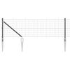 vidaXL Gecombineerd draadhek met spikes 10 x 0,6 m (B x H)