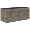 vidaXL Plantenbak met 2 potten 72x30x32 cm poly rattan grijs