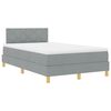 vidaXL Boxspringbed met matras Lichtgrijs 120 x 190 cm Stof