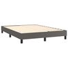 vidaXL Boxspring met matras en LED kunstleer grijs 140x190 cm