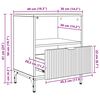 vidaXL Nachtkastjes 2 pcs Betongrijs 49 x 36 x 61 cm Bewerkt hout