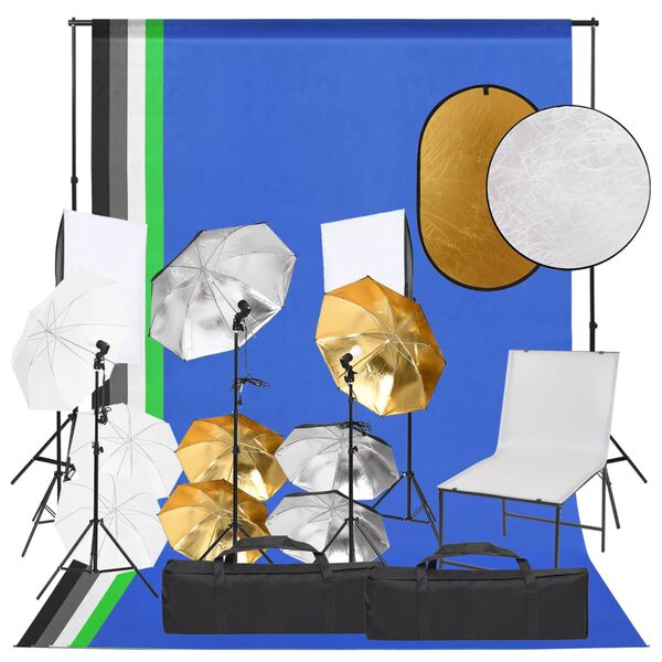 vidaXL Fotostudioset met verlichtingsset, opnametafel en reflector