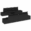 vidaXL Tuin Sofa Set 8 st Zwart poly rattan