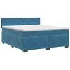 vidaXL Boxspringbed met matras Donkerblauw 140 x 200 cm Fluweel
