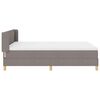vidaXL Boxspringbed met matras met hoofdeinde Taupe 190 x 140 cm Stof