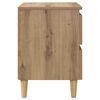 vidaXL Bedkasten 2 pcs Artisan Eiken 40 x 35 x 50 cm Bewerkt hout