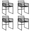 vidaXL Tuinstoelen 4 st poly rattan zwart