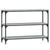 vidaXL Boekenkast 100x33x70,5 cm hout en staal grijs sonoma eikenkleur